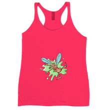 Gnatter splat female tank top, pic on back