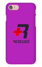 RESCUEE iPhone Case Black and Red Logo