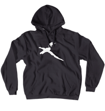 Cat Bird on a Stick White Logo Hoodie