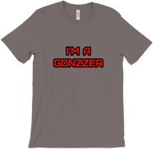 Playera manga corta con frase I'M A GONZZER roja