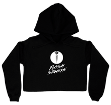 Flash Sphere White Logo Women Crop-Hoodie