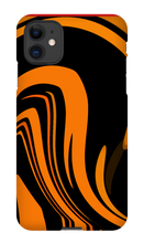 Orange and Black Swirl iPhone Case