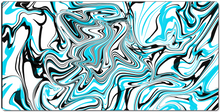 Lintify XXL Gaming Mousepad (Cyan And Black)