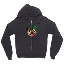 drew_the_pug Zip Up Hoodie