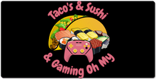 Tacos & Sushi & Gaming XXL Gaming Mousepad