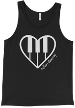 pianoheart tank top - white logo