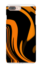 Orange and Black Swirl iPhone Case