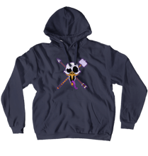 Hammer and Arrow Hoodies with Purple Border