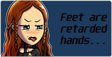 Feet are retarded Hands xxl mousepad