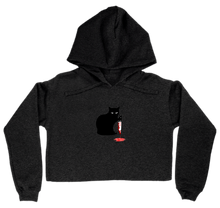 Cat murder crop hoodie