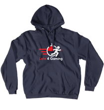 late4gaming White Logo Hoodies