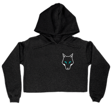 White Wolf Logo Cropped Women Hoodie