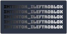 imtiktok_ileftroblox XXL Gaming Mousepad