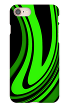 Green and Black Swirl iPhone Case