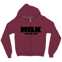 Milk Zip Up Hoodies
