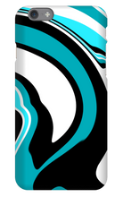 Black and Blue Swirl iPhone Case