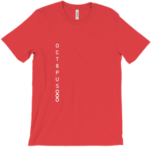 T-shirt white logo+name vertical