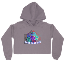 Blue Rose Bud Cropped Hoodie