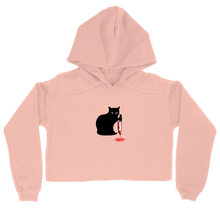 Cat murder crop hoodie