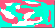 white torquiose pink 18"x36"