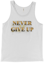 Never Give Up Tank Top (gold)
