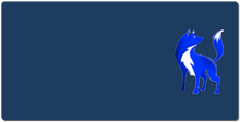 Tappetino XXL con il logo blu di Atomix dem.