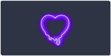 Centered Purple Heart XXL Gaming Mousepad