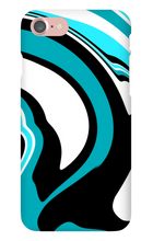 Black and Blue Swirl iPhone Case