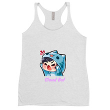 Ladies Cloud Bot Emoji - Racerback Tank