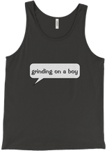 Grinding on a boy Tank