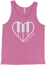 pianoheart tank top - white logo