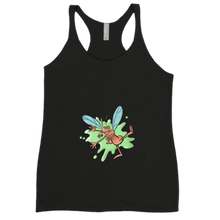 Gnatter splat female tank top, pic on back