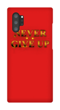 Never Give Up Samsung Phone Cases - gold