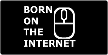 born on the internet white XXL Gaming Mousepad