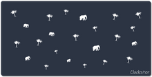 Elephant & Palm Tree XXL Mousepad