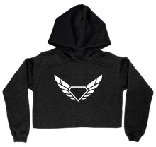 White Diamond Wing Logo Crop hoodie