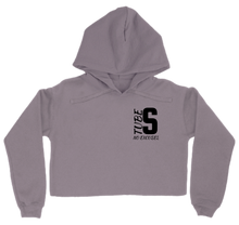 NO EXCUSES womens cropped hoodie