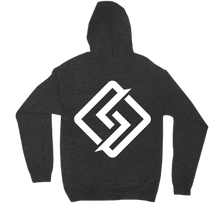 Hoodie with white logo on back (No-Zip/Pullover)