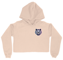 Left Logo 'White Tiger' Women's Cropped Hoodie