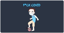 F*ck Covid Large Mouse Pad