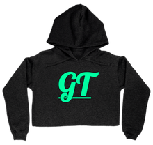 GreenTea Initial Crop Top Hoodie