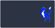 Tappetino XXL con il logo blu di Atomix dem.