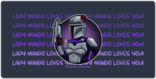 LadyMando Loves You XXL Gaming Mousepad