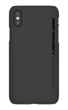 nxbxdy cares about you  iPhone Case