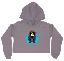 Black Widow Penguin Crop Hoodie