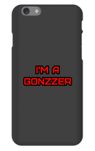 Funda de celular para iPhone con frase roja
