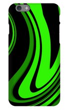 Green and Black Swirl iPhone Case