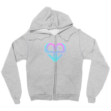 Heart logo large Zip Up Hoodie