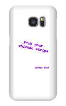 Chickenstrips purple text Samsung Phone Cases