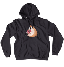 Pink Donut Hamster  Hoodies (No-Zip/Pullover)